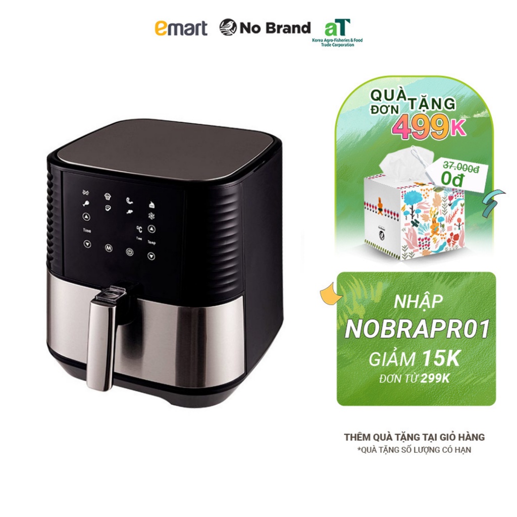 Nồi Chiên Không Dầu Điện Tử Premium No Brand 5L Bảo Hành Chính Hãng Emart VN