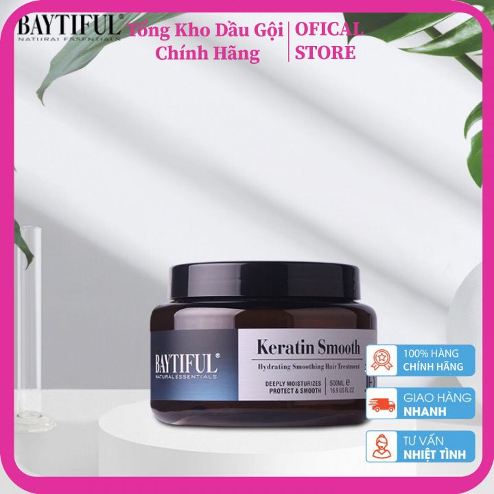 Hấp Phục Hồi Siêu Mềm Mượt BAYTIFUL 500ml Dưỡng Ẩm Cho Tóc Và Phục Hồi Sâu Từ Trong
