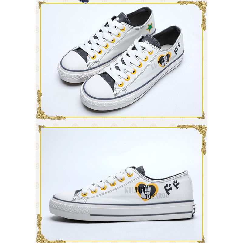 Hàng Có Sẵn Giao Hàng Nhanh Giày Canvas Cổ Thấp In Hình JOJO 'S Bizarre Adventure HD Phong Cách Preppy