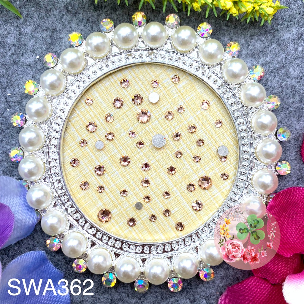 Mã Swa 362. Đá ÚC (ÁO) "Light Peach" đính trang trí móng cực kì lấp lánh. Hàng chuẩn loại A.