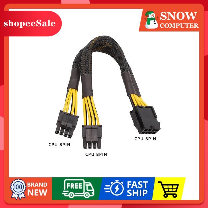 (Hàng Mới Về) Dây cáp chia 1 đầu 8pin CPU sang 2 đầu 8pin CPU cho main server | Dây cáp nguồn CPU 8 pin ra 2 8 pin