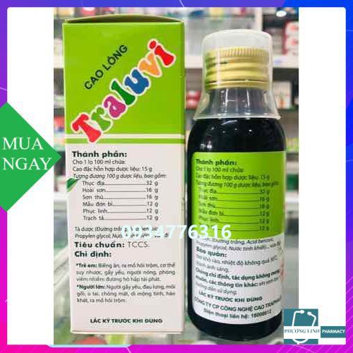 Cao lỏng Traluvi 100ml traphaco