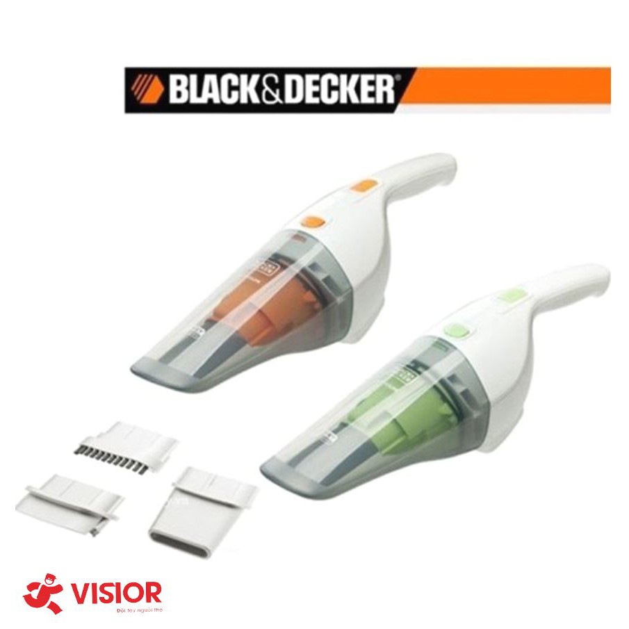 Máy hút bụi pin sạc hút ướt và khô Black Decker 7.2V model WD7201