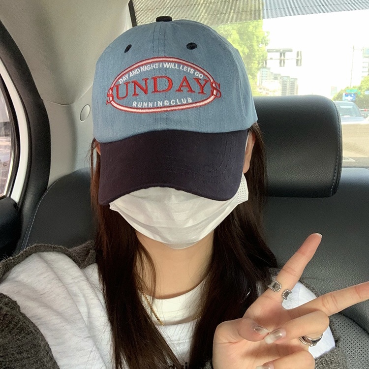 Mũ MG STUDIO thêu chữ &quot;Sunday&quot;