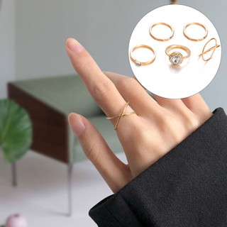 Zircon Ring Jewelry Classic 5 Gift Alloy Women