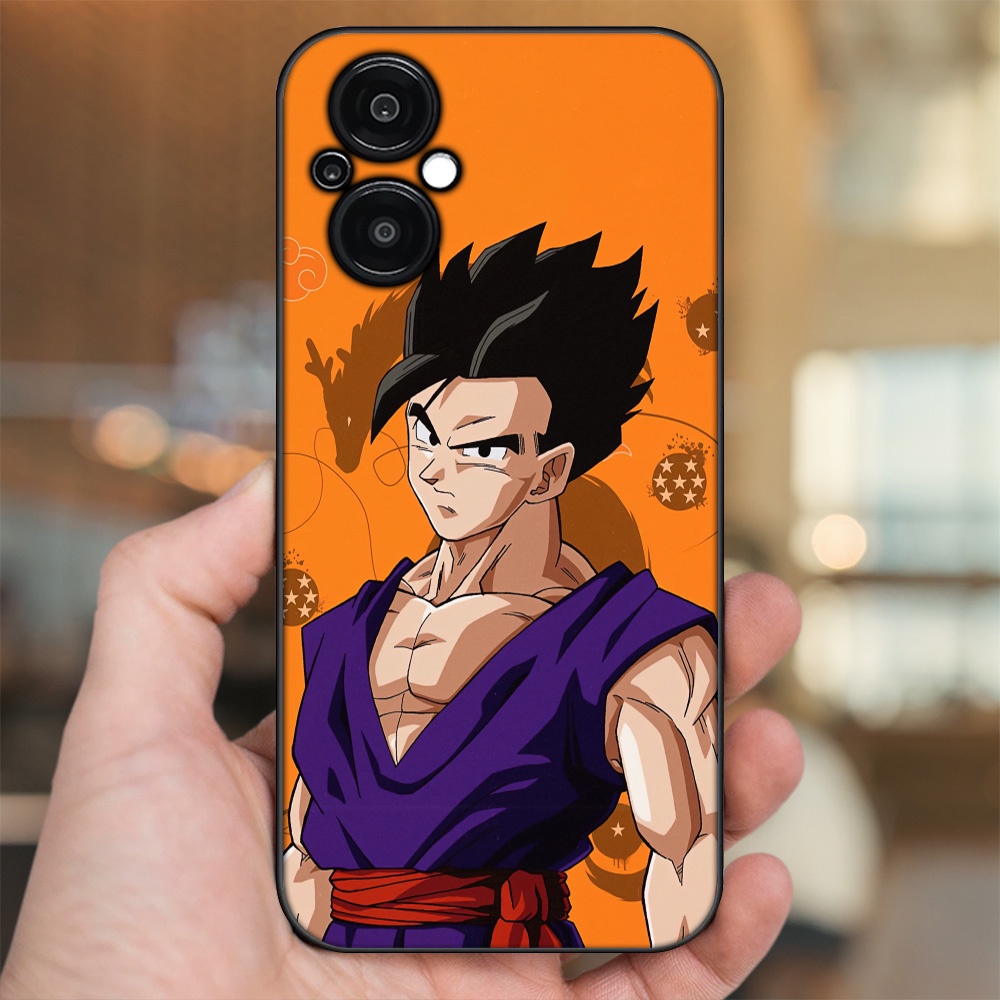 Ốp lưng Oppo Reno 8Z 5G viền đen in hình Gohan Dragon Ball