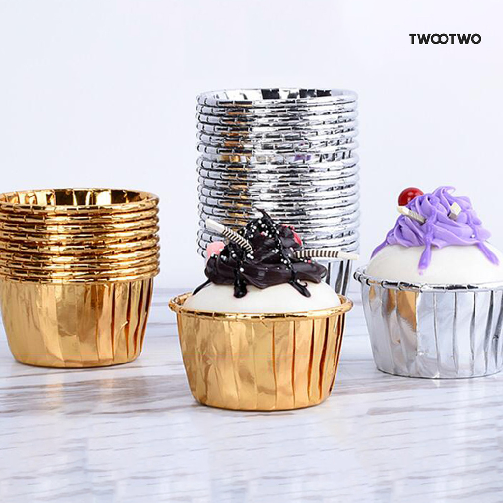 【Ready Stock】 50Pcs Cupcake Cake Liner Wrappers Paper Cup Tray Muffin Anti-Oil Home Baking Supply