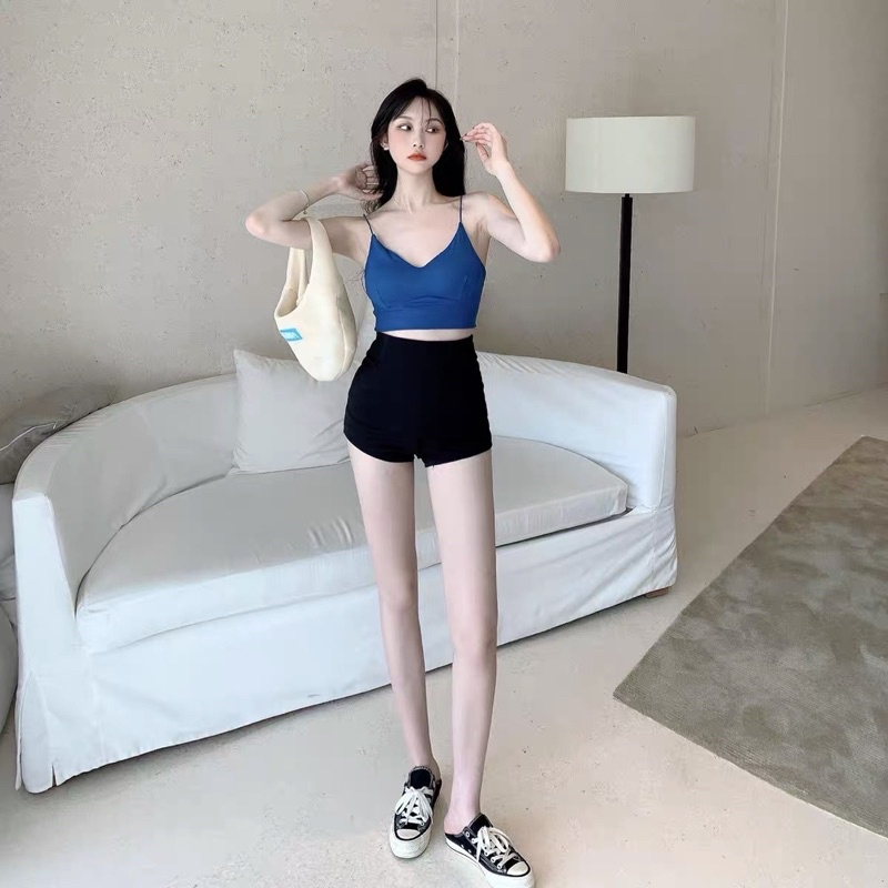 quần short lưng cao.quần đùi nữ dáng ôm khóa kéo dễ phối đồ | BigBuy360 - bigbuy360.vn