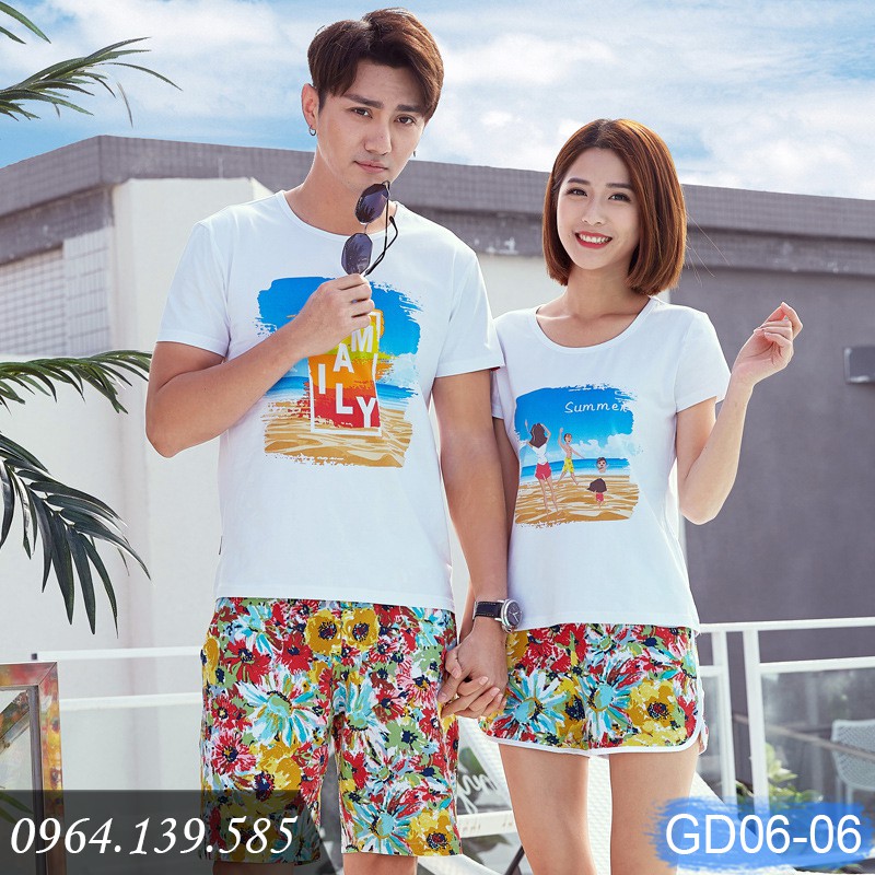 [Sale lẻ size] - Quần gia đình đi biển, quần sooc họa tiết rực rỡ, chất đẹp