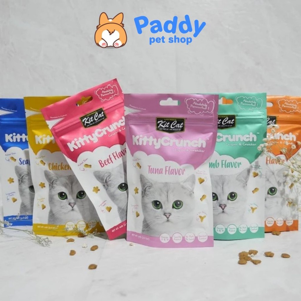 [Mã 55FMCGSALE1 giảm 10% tối đa 40K đơn 250K] Snack Giòn Kit Cat Kitty Crunch Cho Mèo (60g)