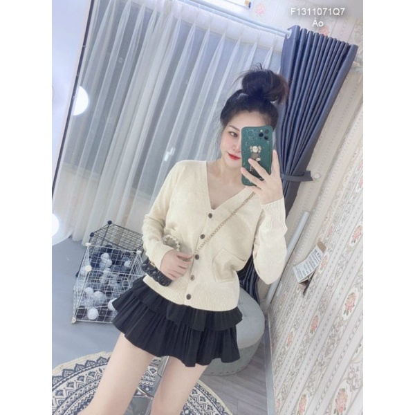 Áo khoác cadigan dệt kim có túi🥰🥰Hàng QC mịn đẹp&lt;br&gt;Form &lt; 57kg
