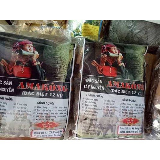 Amakong 12 vị chuẩn (1kg) kích dương, bổ thận, đỡ đau xương khớp