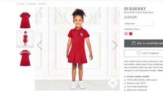 Váy polo Burberry xuất