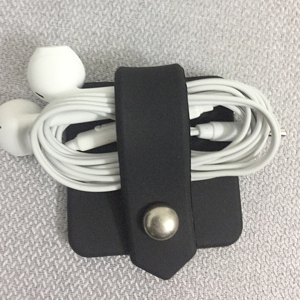 1 Dụng Cụ Thu Gọn Dây Cáp Bằng Silicon Nhiều Màu Sắc Tiện Dụng