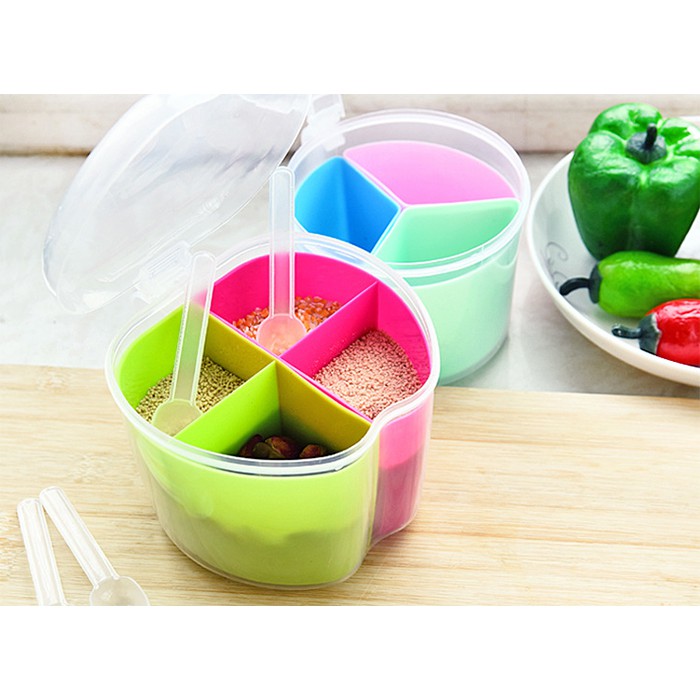 Hũ Gia Vị 4 Ngăn Gọn Gàng