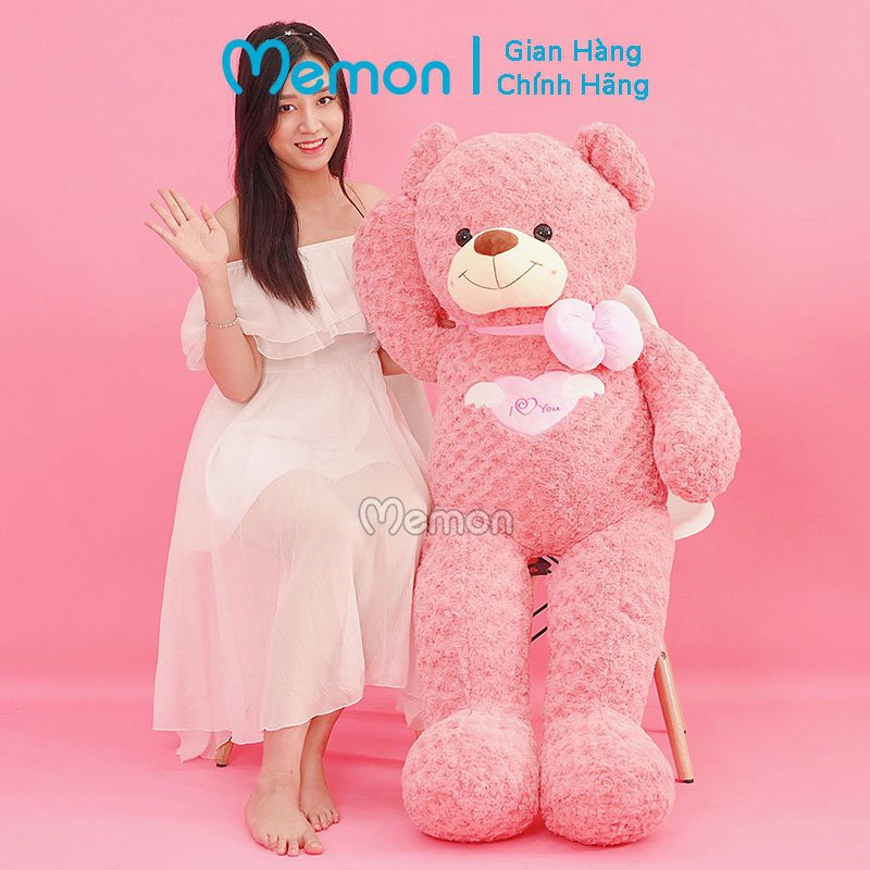 Gấu Bông Teddy Angel Hồng Cao Cấp Memon