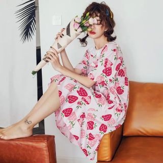 Váy bầu cotton mặc nhà đáng yêu