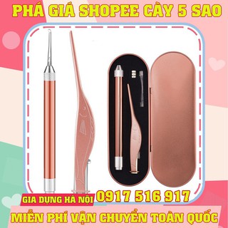Bộ dụng cụ lấy ráy tai có đèn Inox cao cấp