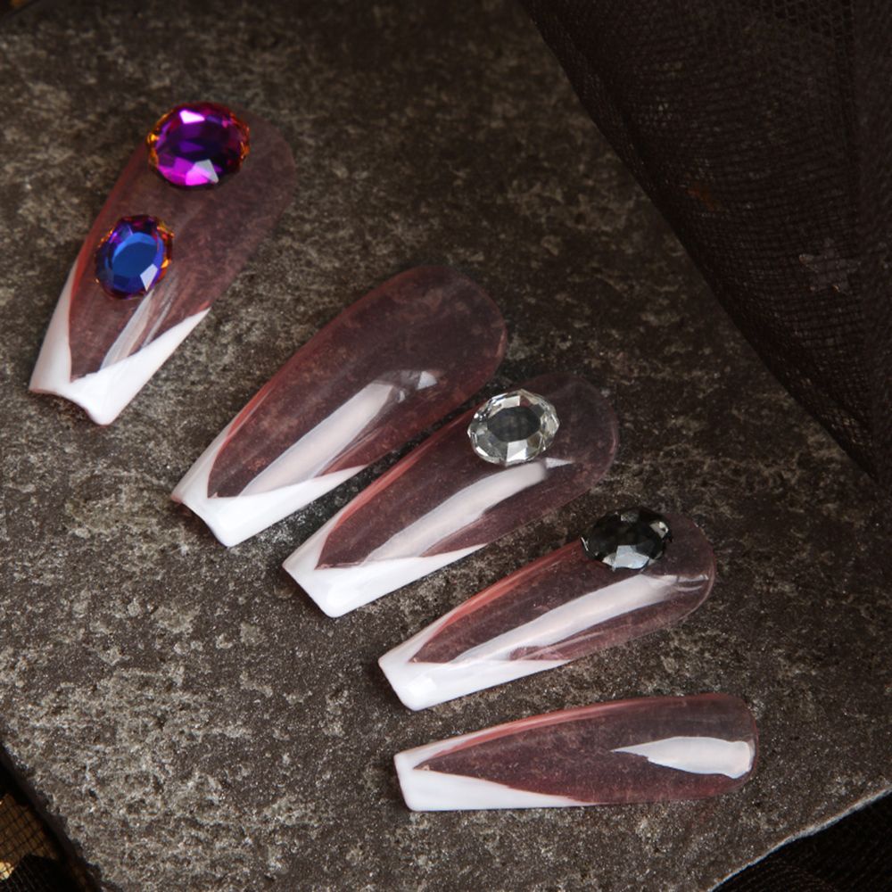 [Hàng mới về] Hạt Đá Dạng Hình Oval 3D Lấp Lánh Dùng Trang Trí Móng Nghệ Thuật