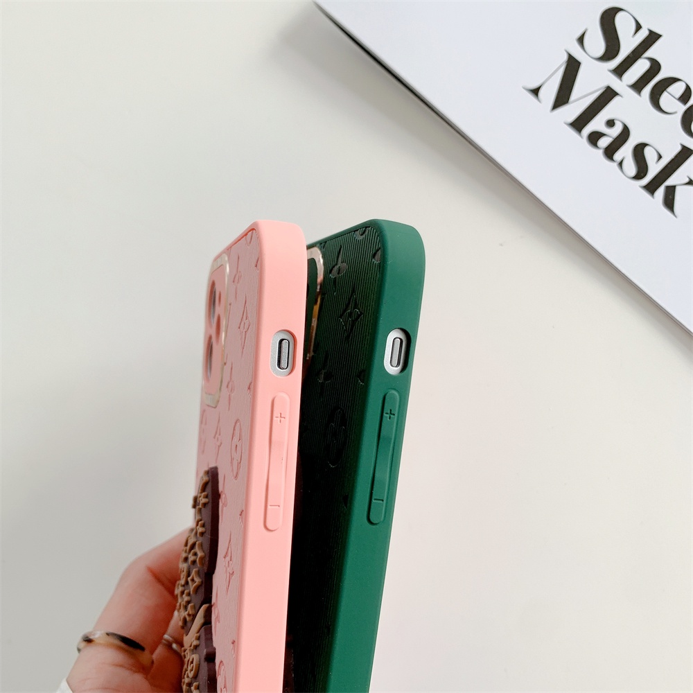 Ốp điện thoại bằng da họa tiết hoạt hình thích hợp cho iPhone 13 12 11 Pro Max XS Max XR X 8 7 Plus