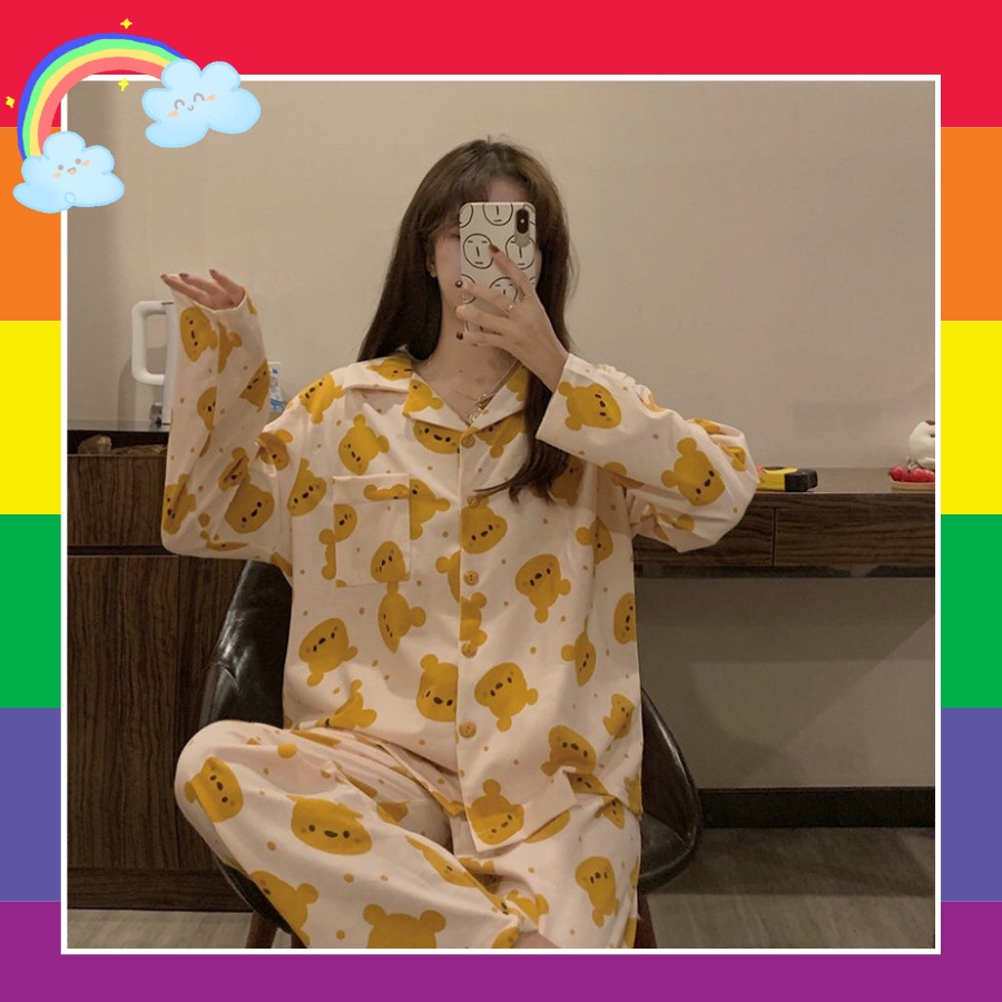 Bộ pijama dài tay cho nữ Giá rẻ Chất ĐẸP-Rainbow Clothes