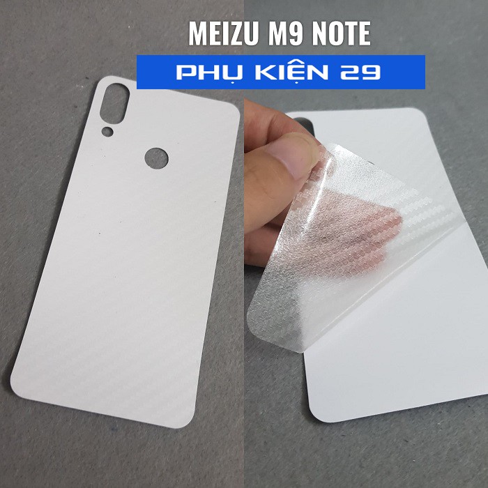 [Meizu M9 Note] Dán lưng 3D vân Cacbon - Carbon