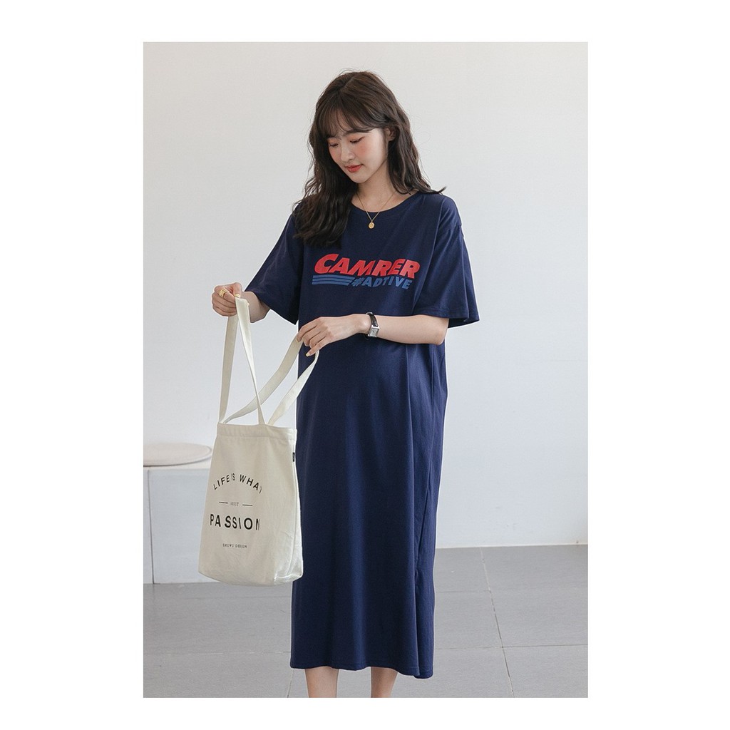 Váy Bầu Đầm Bầu Xinh Cotton Xịn A2213 CAMRER