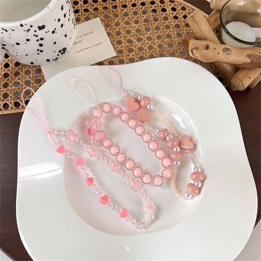 Dây Đeo Điện Thoại Chuỗi Hạt Nhiều Màu Hình Gấu Màu Kẹo Dễ Thương Cho Nữ