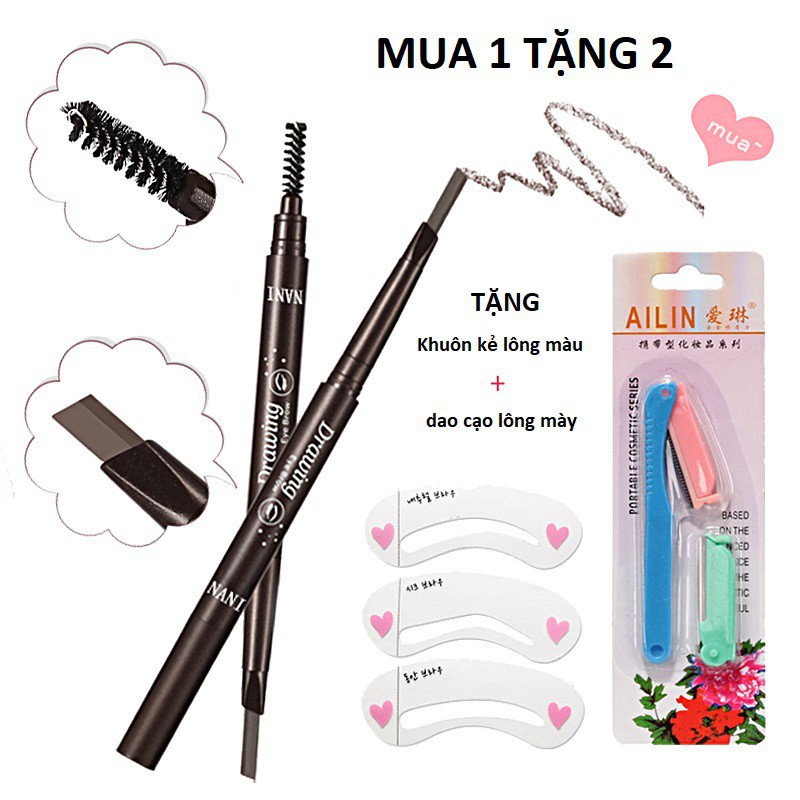 Chì kẻ mày 2 đầu DRAWING NANI mua 1 tặng 2