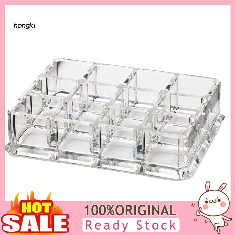 [Hàng mới về] Hộp đựng son môi 12 ô bằng acrylic trong suốt tiện dụng