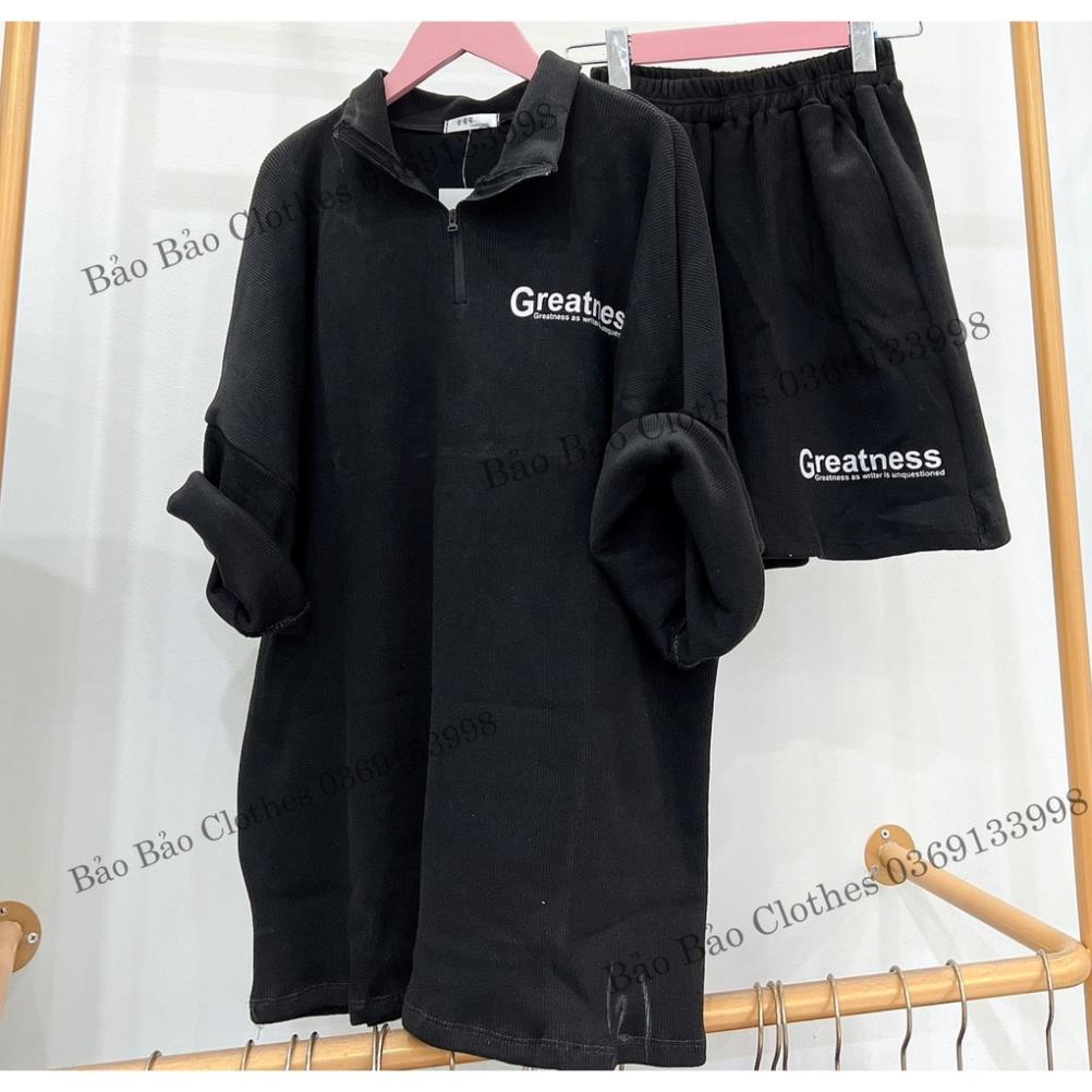 Bộ Đùi Nam Nữ Form Rộng Hàn Quốc Greatness- Bộ Đùi Tay Lỡ  Dày Mịn Thoáng Mát Thiết Kế  Kiểu Dáng Năng Động Trẻ Trung