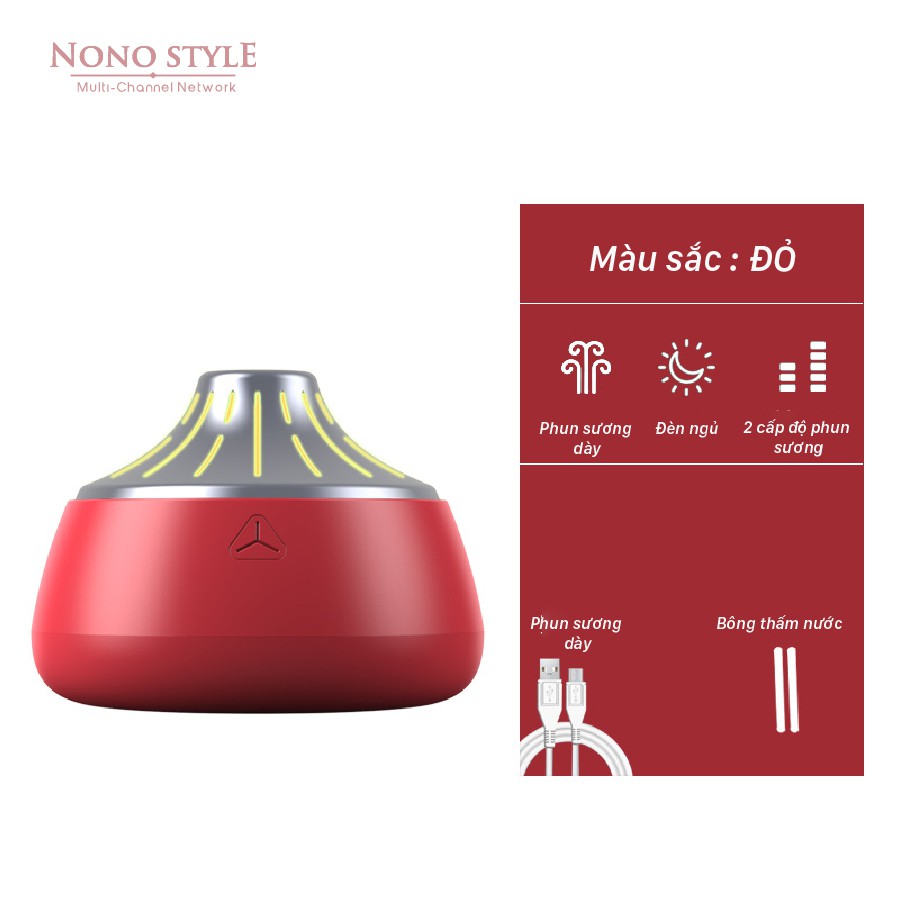 Máy phun sương, cấp ẩm, khếch tán tinh dầu 200ml - MINIX9 HUMIDIFIER - Có Đèn Led Thông Minh - Nhỏ Gọn, Tiện Dụng