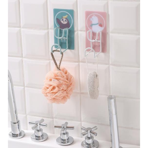 Móc Treo Thau Chậu, Móc Treo Đa Năng In Hình Dán Tường Tiện Lợi