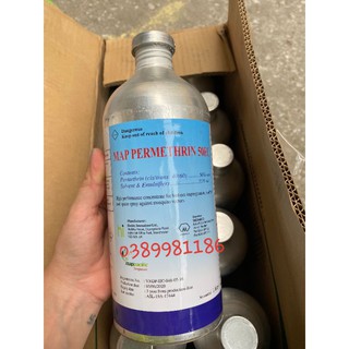 Thuốc diệt côn trùng chai nhôm Permethrin 50EC chai 1 lít