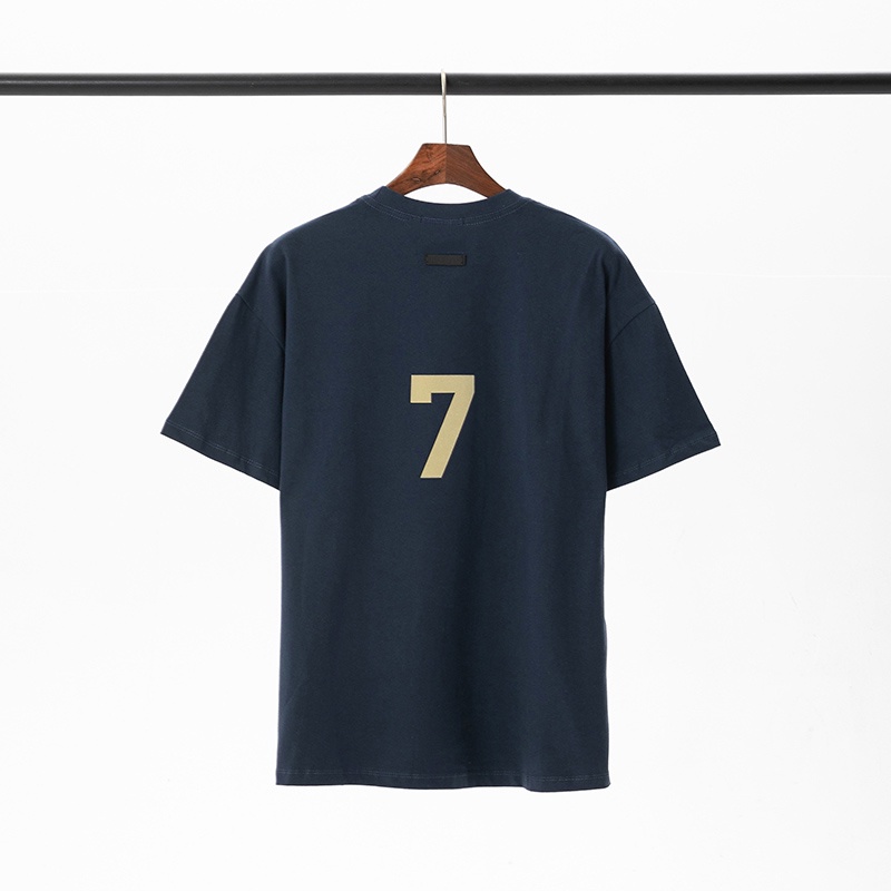 Áo Thun Cổ Tròn Tay Ngắn Thoáng Khí In Số 7 7