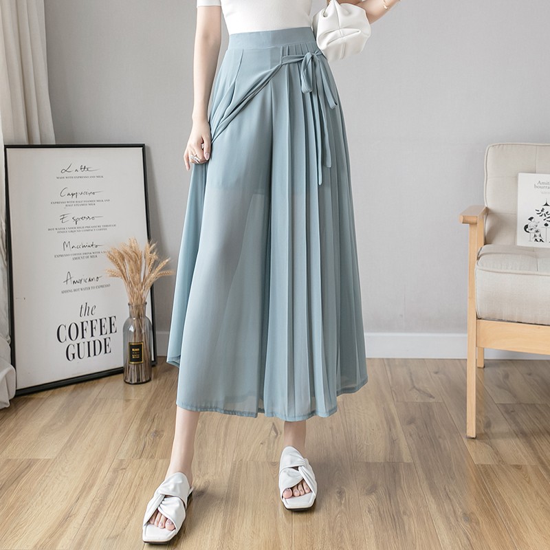 Quần Voan Xếp Ly Thời Trang Mùa Xuân Size S-Xl 2021