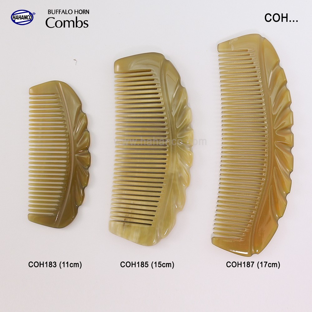 Lược sừng xuất Nhật - COH187 (Size: XL - 17cm) Vương miện - Horn Comb of HAHANCO - Có lợi cho sức khỏe