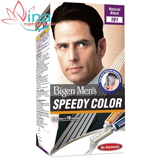 Thuốc Nhuộm Tóc phủ bạc MÀU ĐEN dạng kem Cho Nam Giới Bigen Men’s Speedy Color (số 101)