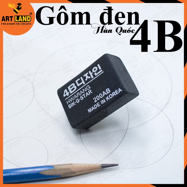 Gôm Đen 4B Hàn Quốc Mềm Dẻo Dễ Bắt Chì