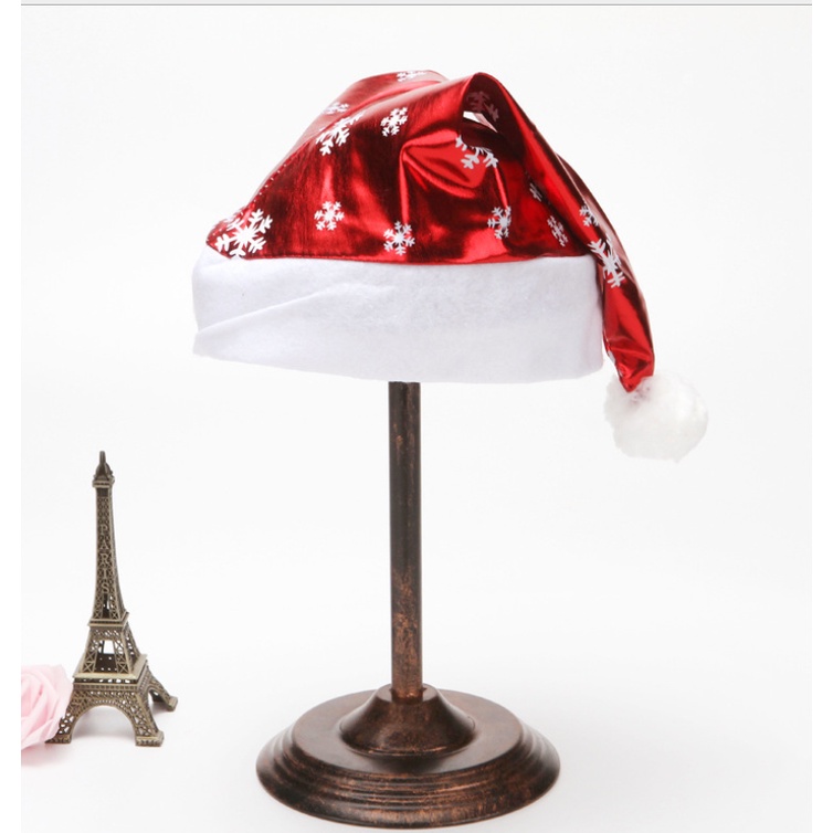 Nón noel HOA TUYẾT NỀN BÓNG N6