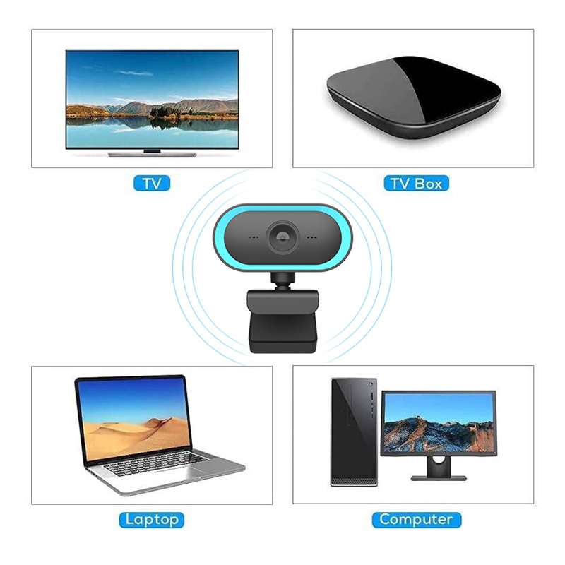 Webcam Usb 2k Có Đèn Và Micro Cho Máy Tính | BigBuy360 - bigbuy360.vn