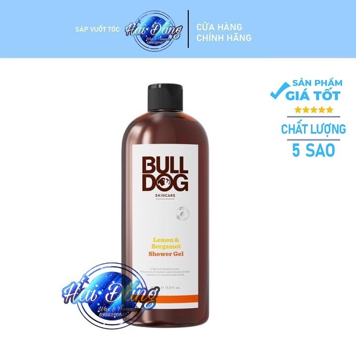 [ Chính Hãng UK ] Sữa Tắm cho nam BullDog Lemon &amp; Bergamot Shower Gel 500ml