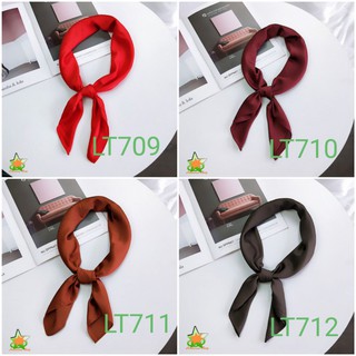 Khăn turban lụa, khăn lụa vuông trơn 70cm