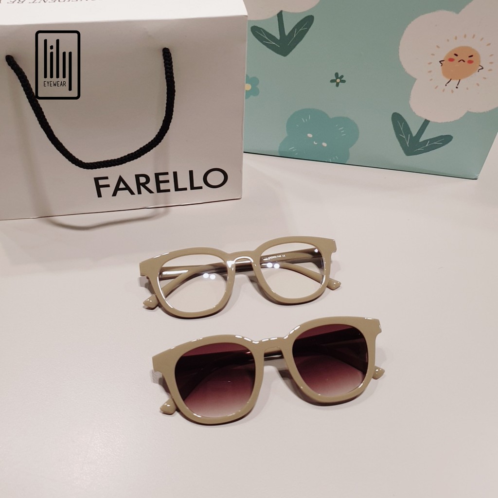 Kính mát nam nữ Lilyeyewear chống tia UV400, thiết kế mắt tròn dễ đeo, phù hợp nhiều khuôn mặt, màu sắc đa dạng - 2158 | BigBuy360 - bigbuy360.vn