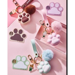 Móc khóa chân mèo Starbucks Sakura 2021 , đủ màu . Keychain bằng nhựa , đủ màu - Lamaisonde1991