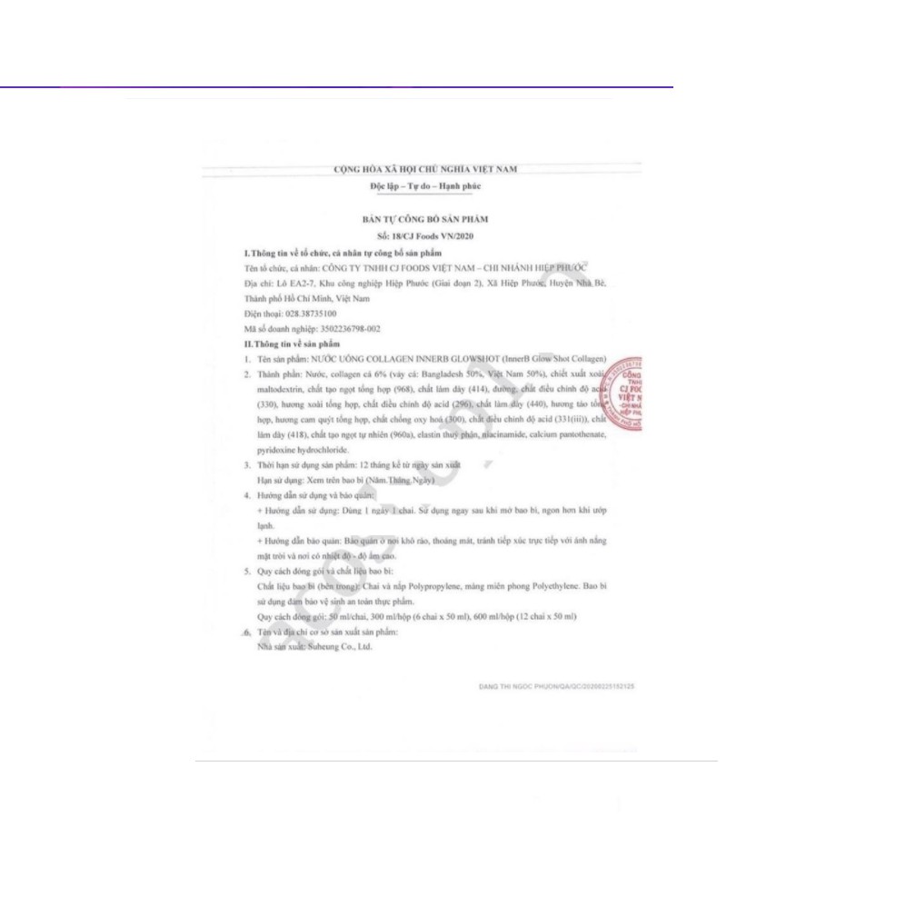 Nước Innerb Glowshot Collagen 3000mg Hộp 6 chai x 50ml | BigBuy360 - bigbuy360.vn