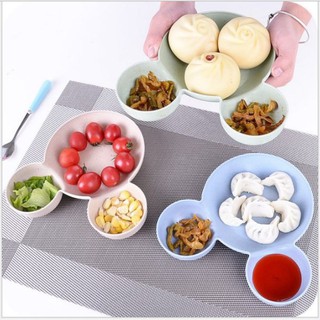 Bát Ăn Dặm Lúa Mạch Chia 3 Ngăn Hình Mickey Cho Bé