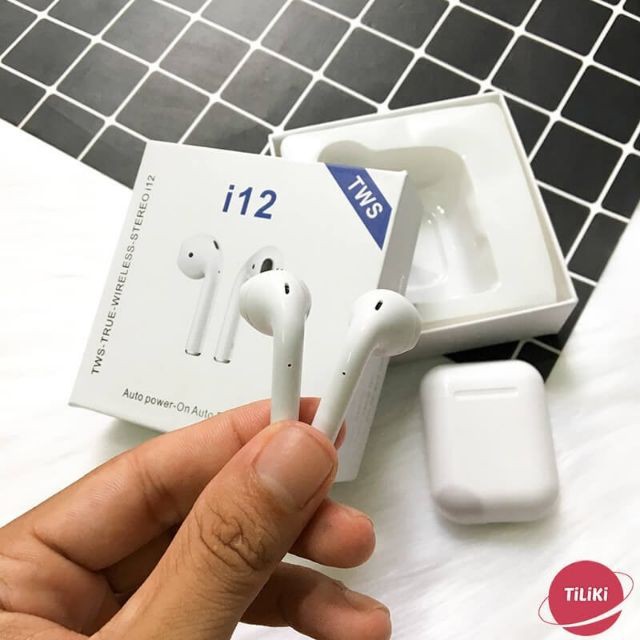 [ Rẻ Nhất Shopee + Có Video ]   Tai nghe bluetooth TWS I12 v 5.0, Âm thanh sống động, Pin cực trâu, Bảo hành 2 năm