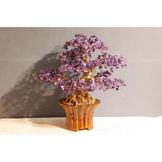 Cây tài lộc phong thủy đá ta. tím - cao 45 cm