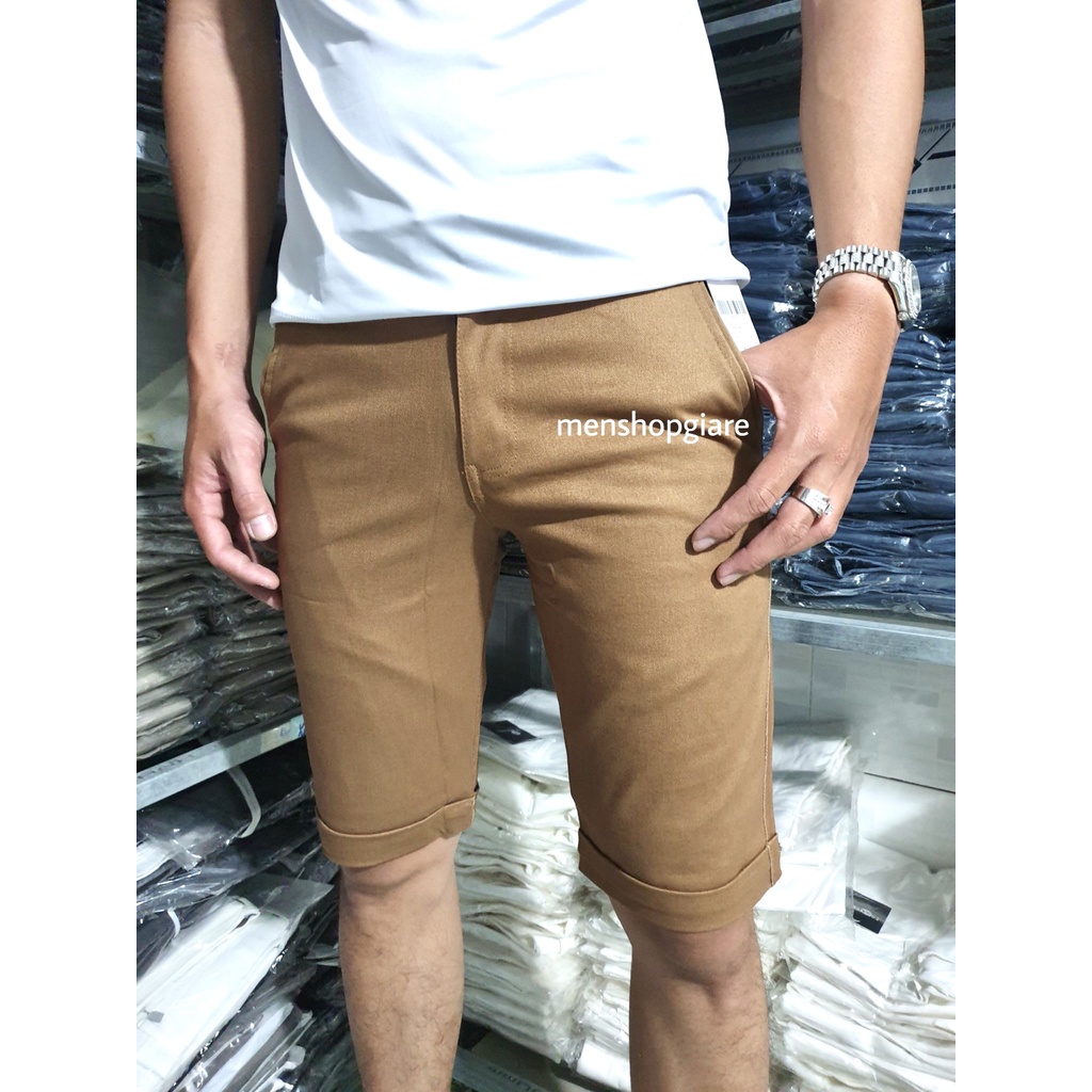 QUẦN SHORT KAKI NAM CO GIÃN - HÌNH THẬT